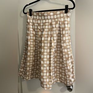 Ann Taylor cream and brown skirt NWT